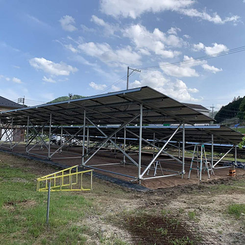 sistema de rack de matriz de sistemas solares fotovoltaicos montados no solo