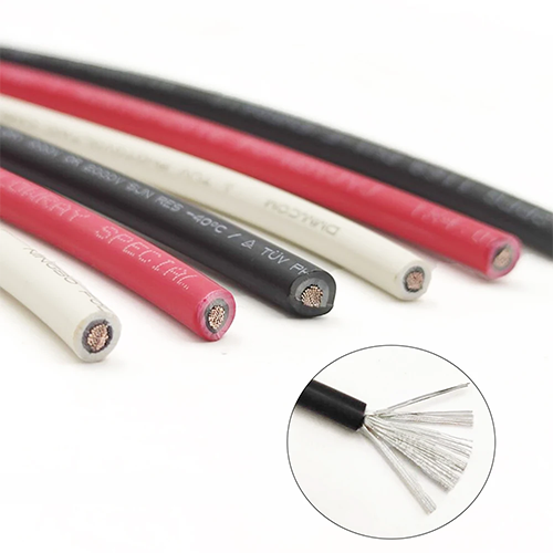 TUV solar panel extension black red white copper core solar cable 10mm2 16mm2