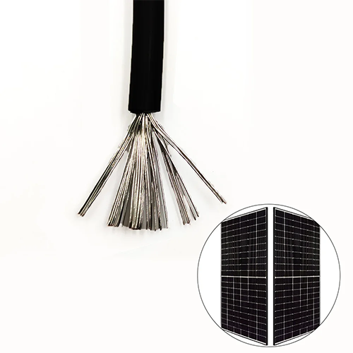 Montaje de paneles solares fotovoltaicos, cables eléctricos de 16mm2 para cableado doméstico.