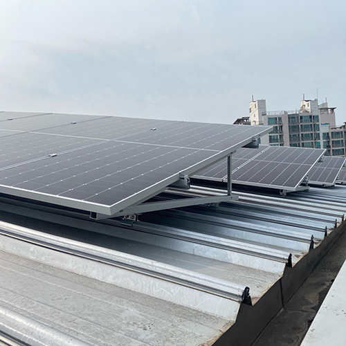 Aluminum ballast system solar panels roof for flat rooftops