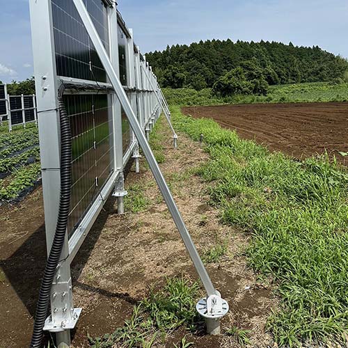 Aluminum pv bifacial vertical solar panels fence mounting array