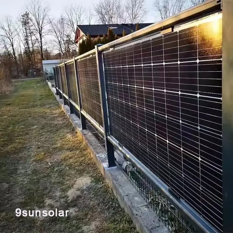 Aluminum pv bifacial vertical solar panels fence mounting array