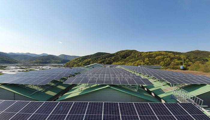 Suporte de telhado solar coreano de 522 kW