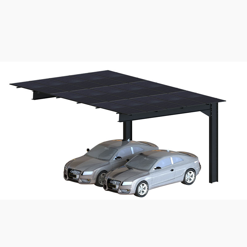 Doppelcarport aus Metall für den Außenbereich, Aluminiumkonstruktionen für Solarcarports