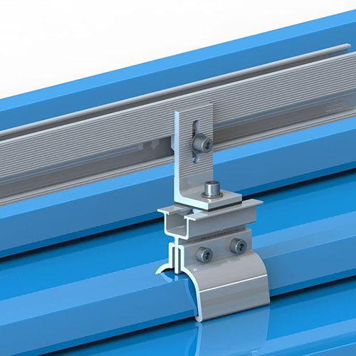 Multiple types of metal roof clamps for solar panels
