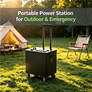 2480Wh LiFePO4 Portable Power Station – Solar Generator for Home Backup, Whole-House Essentials During Power Outage, Quiet & Emission-Free
