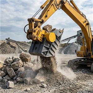 掘削機用岩石破砕バケット（油圧式ジョークラッシャーバケット）｜煙台ガイア