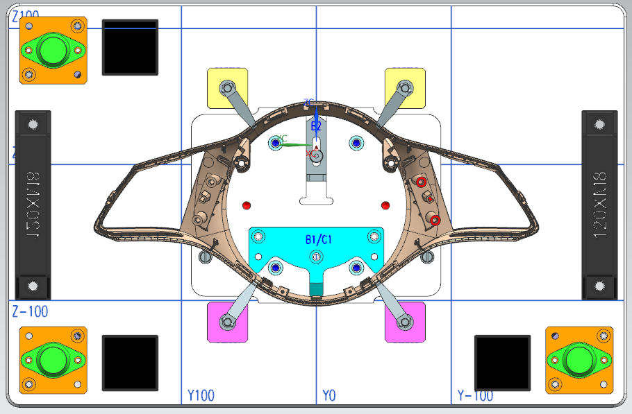 car trimming part checking fixture