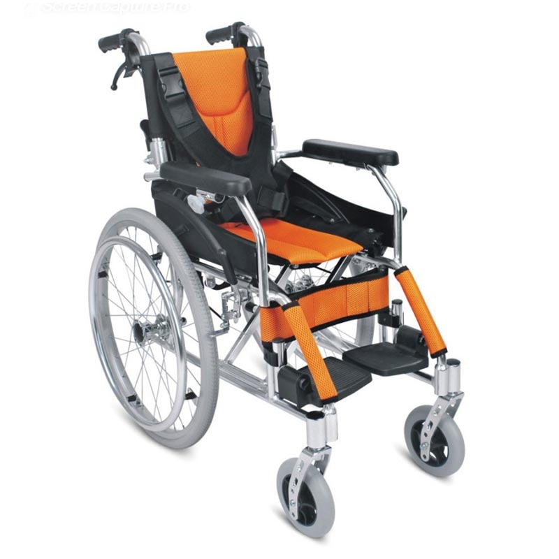 Легкая ручная педиатрическая инвалидная коляска