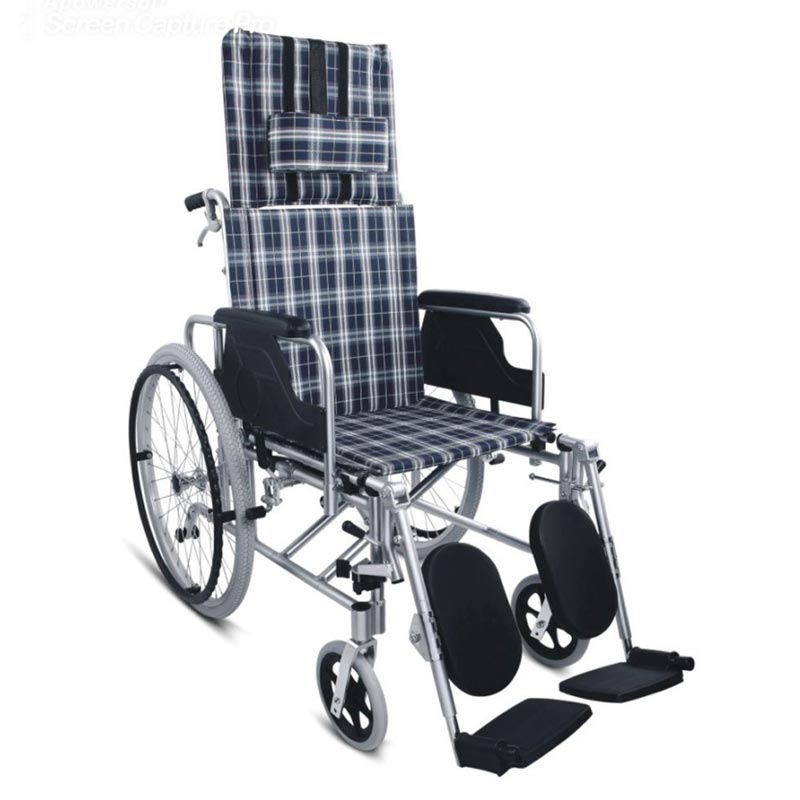 Наклонная алюминиевая ручная инвалидная коляска