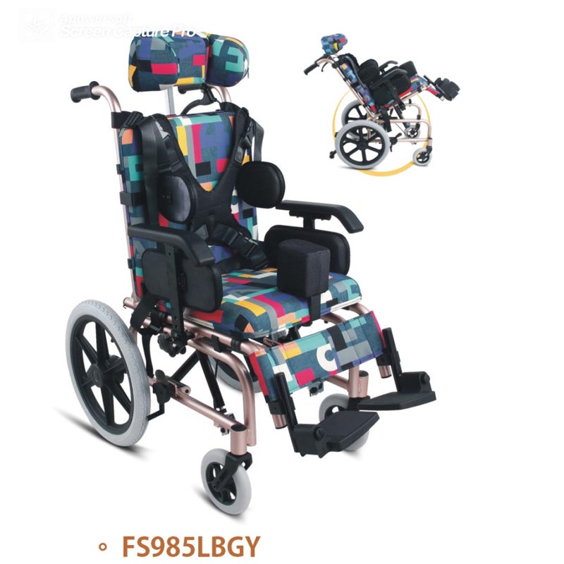 Cadeira de rodas manual reclinável de alumínio