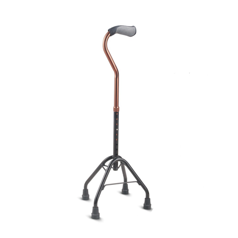 Walking cane with four feet