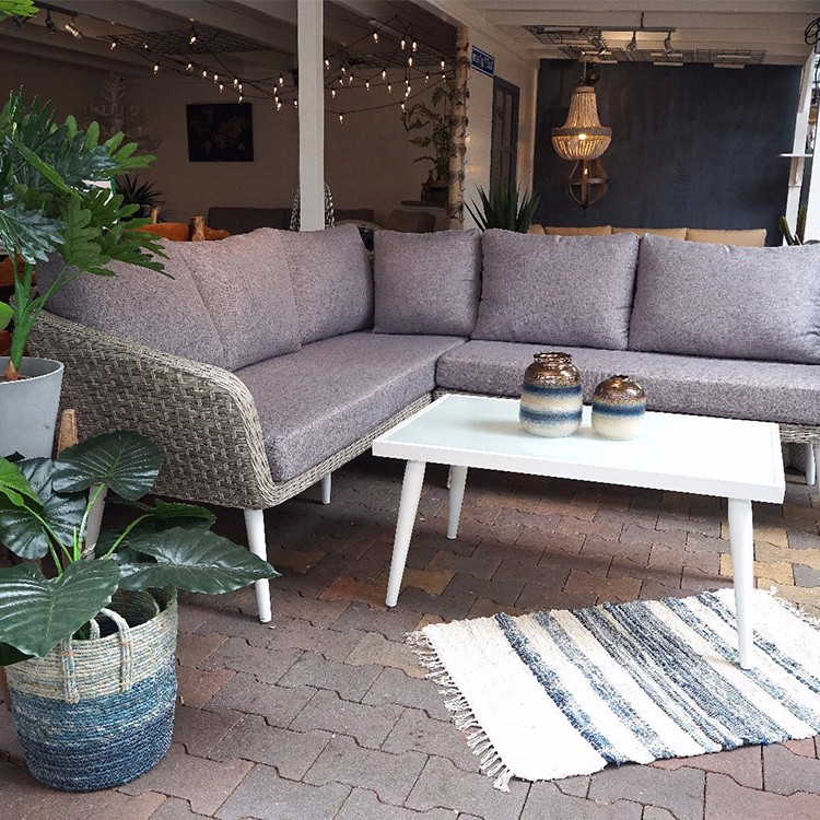 Canapé de jardin extérieur en meubles en rotin