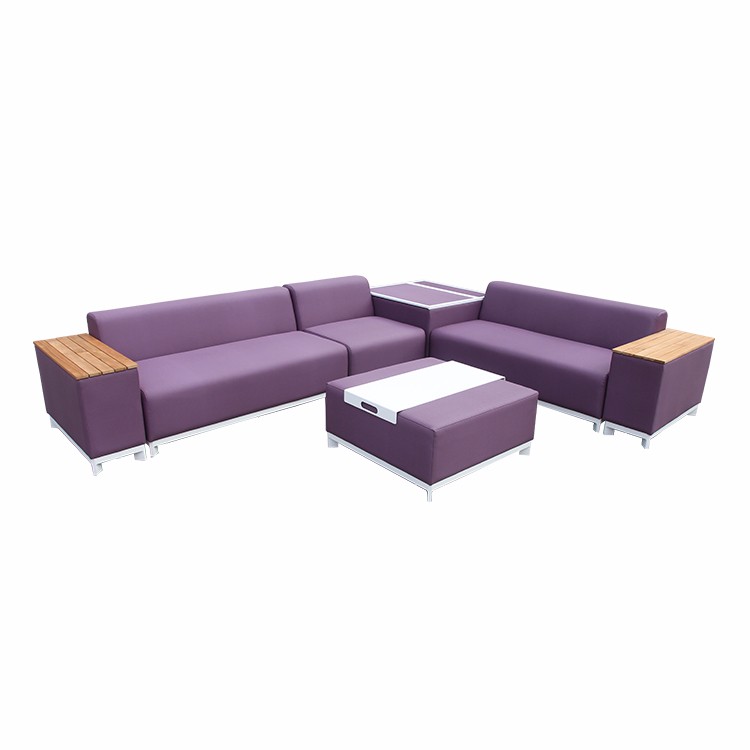 Muebles de sofá de patio de tela resistente a la intemperie
