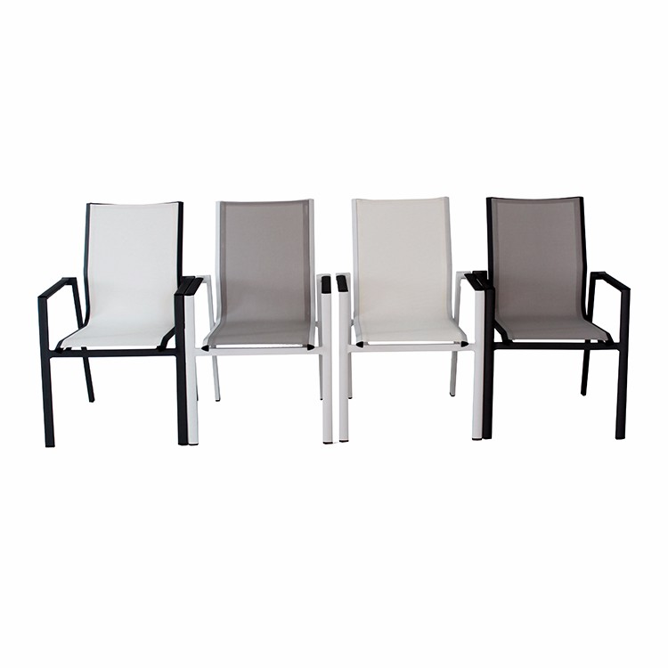 Mesa e cadeira extensíveis externas para pátio