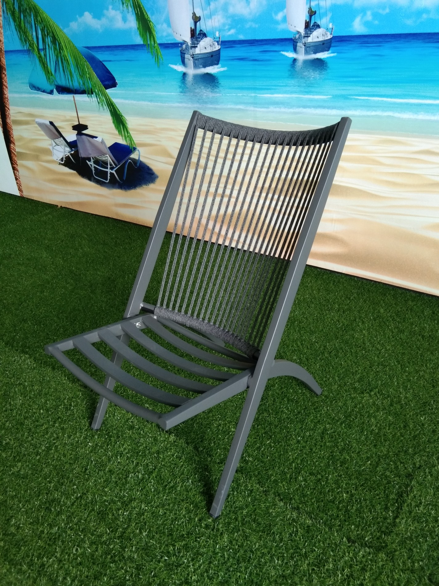 outdoor aluminum foldable chairs set