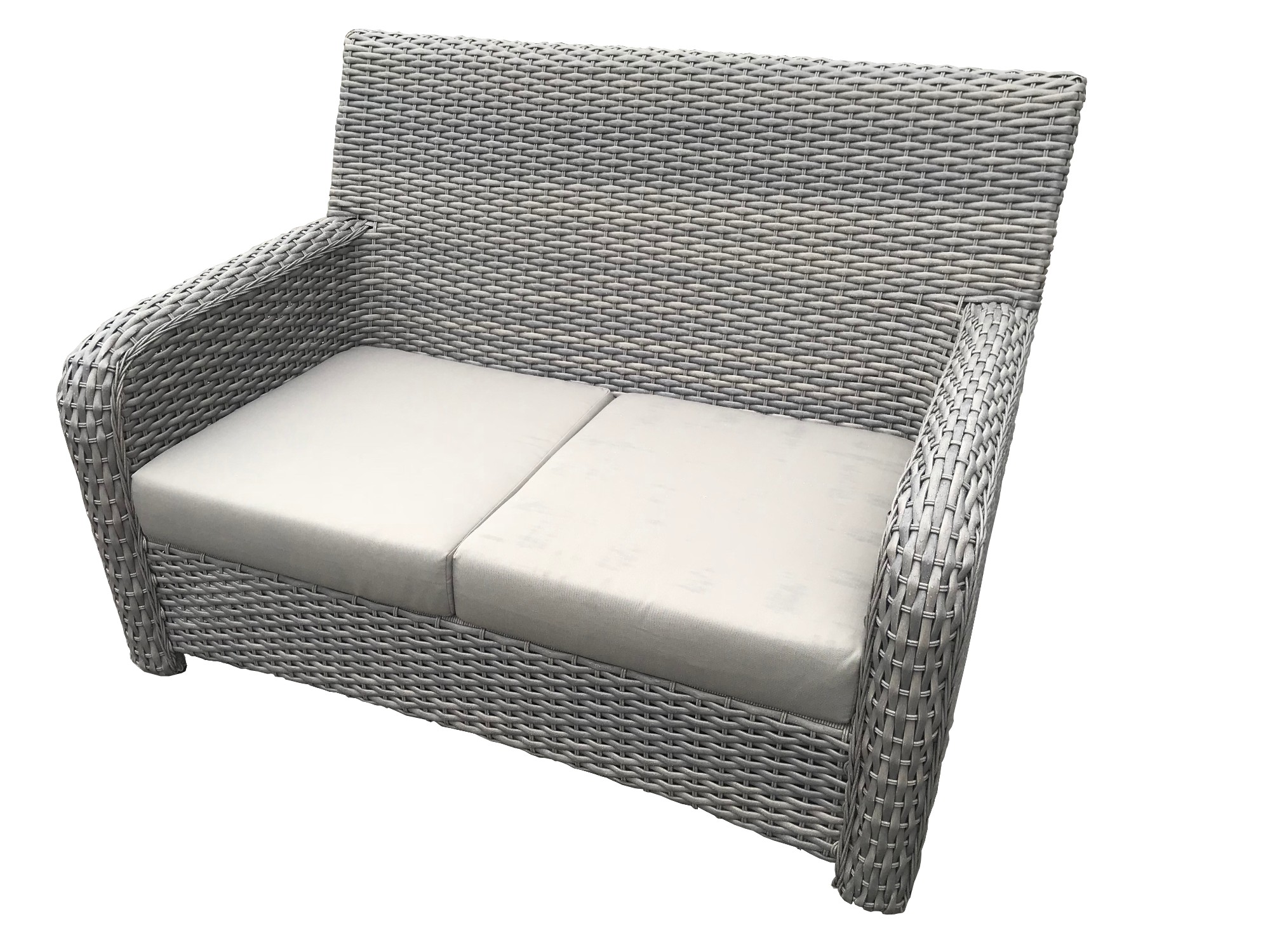 Conjunto de sofá de vime para móveis de alumínio