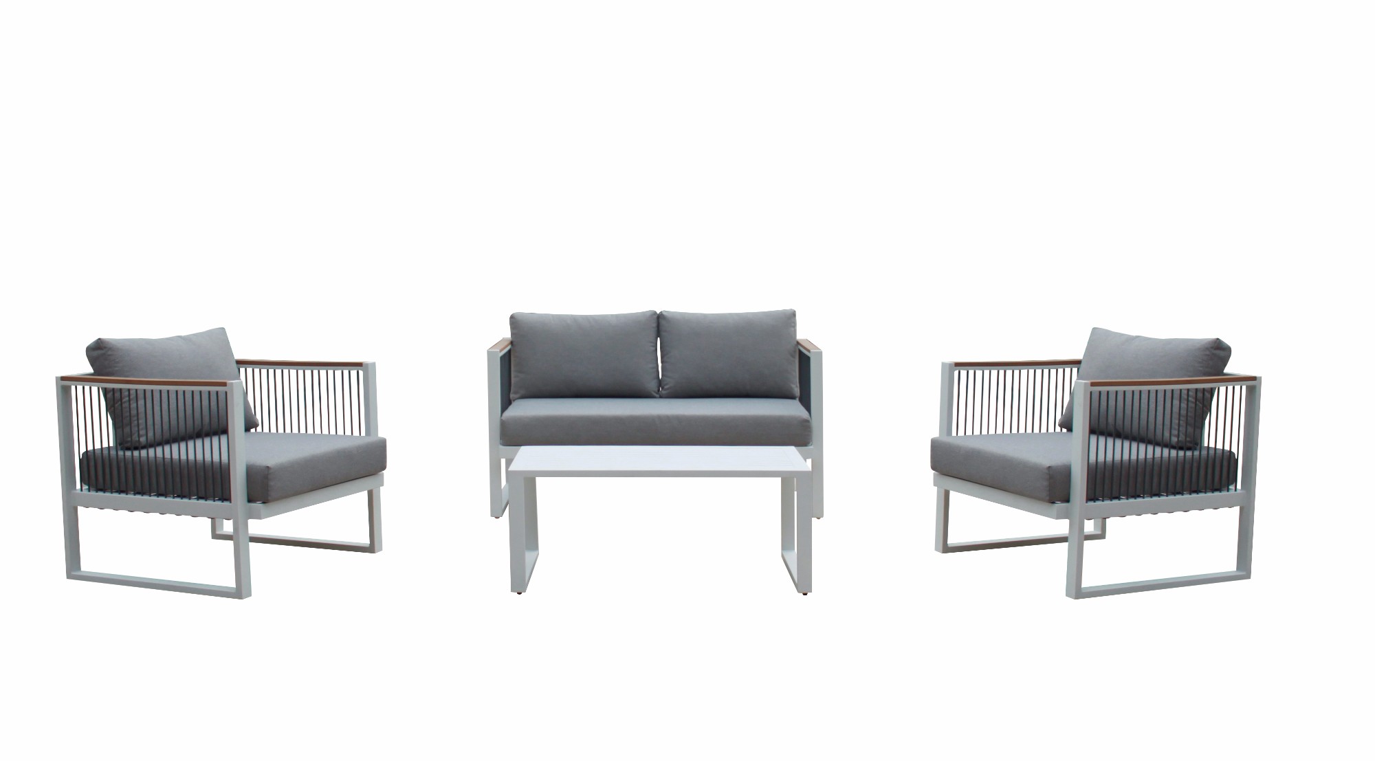 Moderno conjunto de sofá de cuerda para muebles de exterior