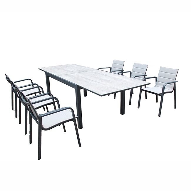 Set de masă din aluminiu pentru grădină în aer liber