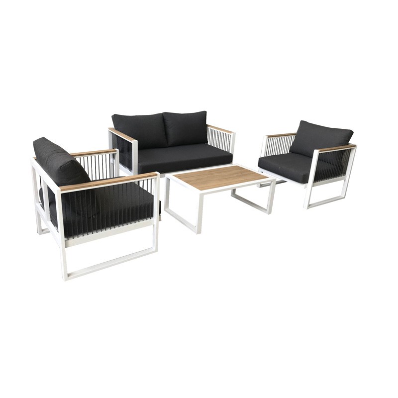 Set di divani in corda moderni per mobili da esterno