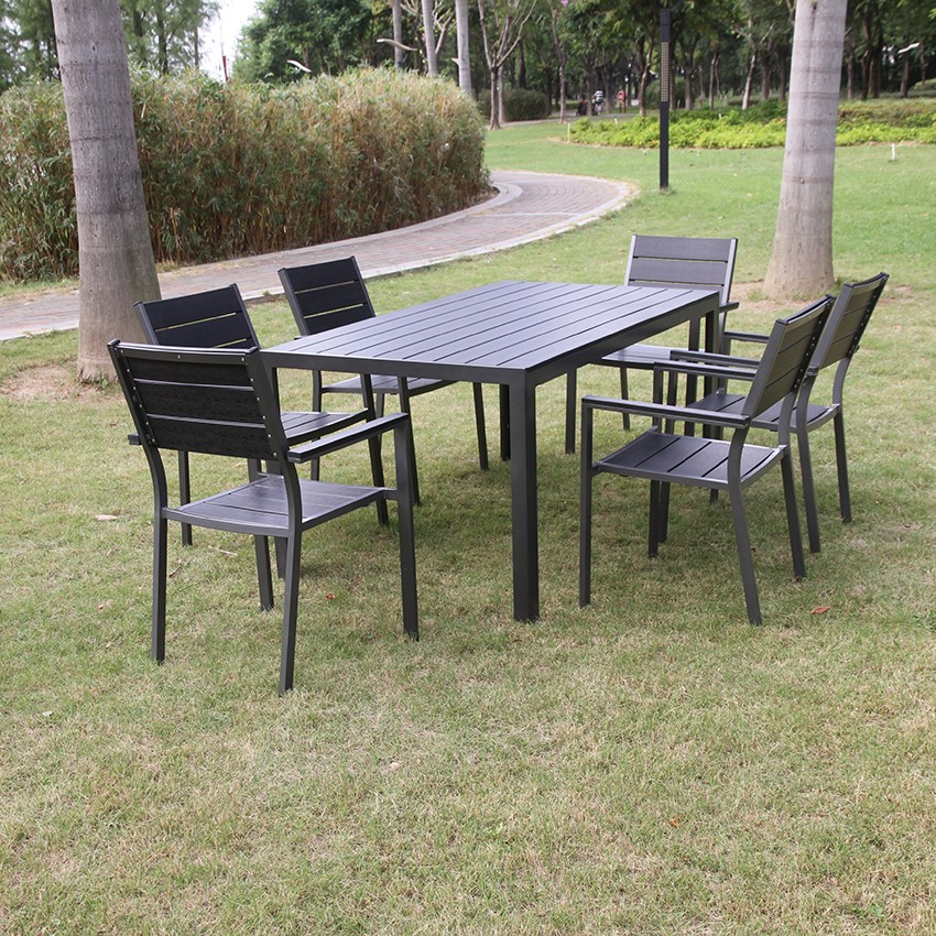 Mobilier de masă pătrat modern în aer liber