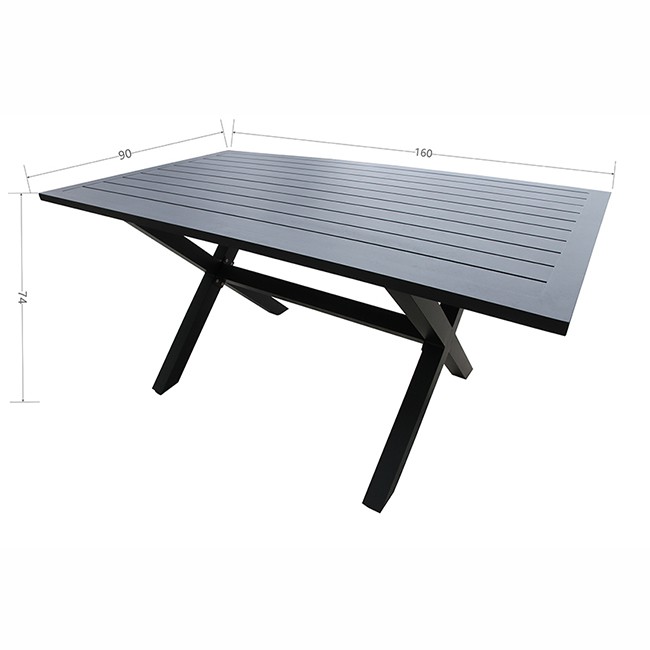 Set de masă pentru grădină din aluminiu, cu patio exterior