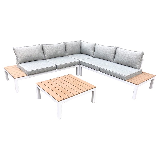 Sofá de aluminio para patio de muebles al aire libre