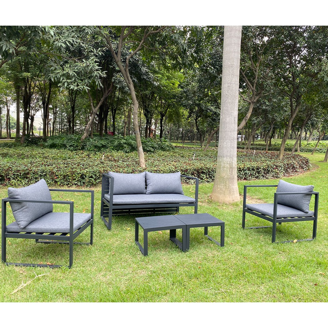 Salón de sofá de jardín de 4 piezas de muebles de exterior