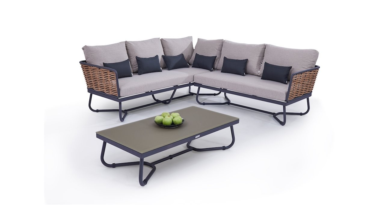 Outdoor Lawn Furniture Set Rattan Sofa