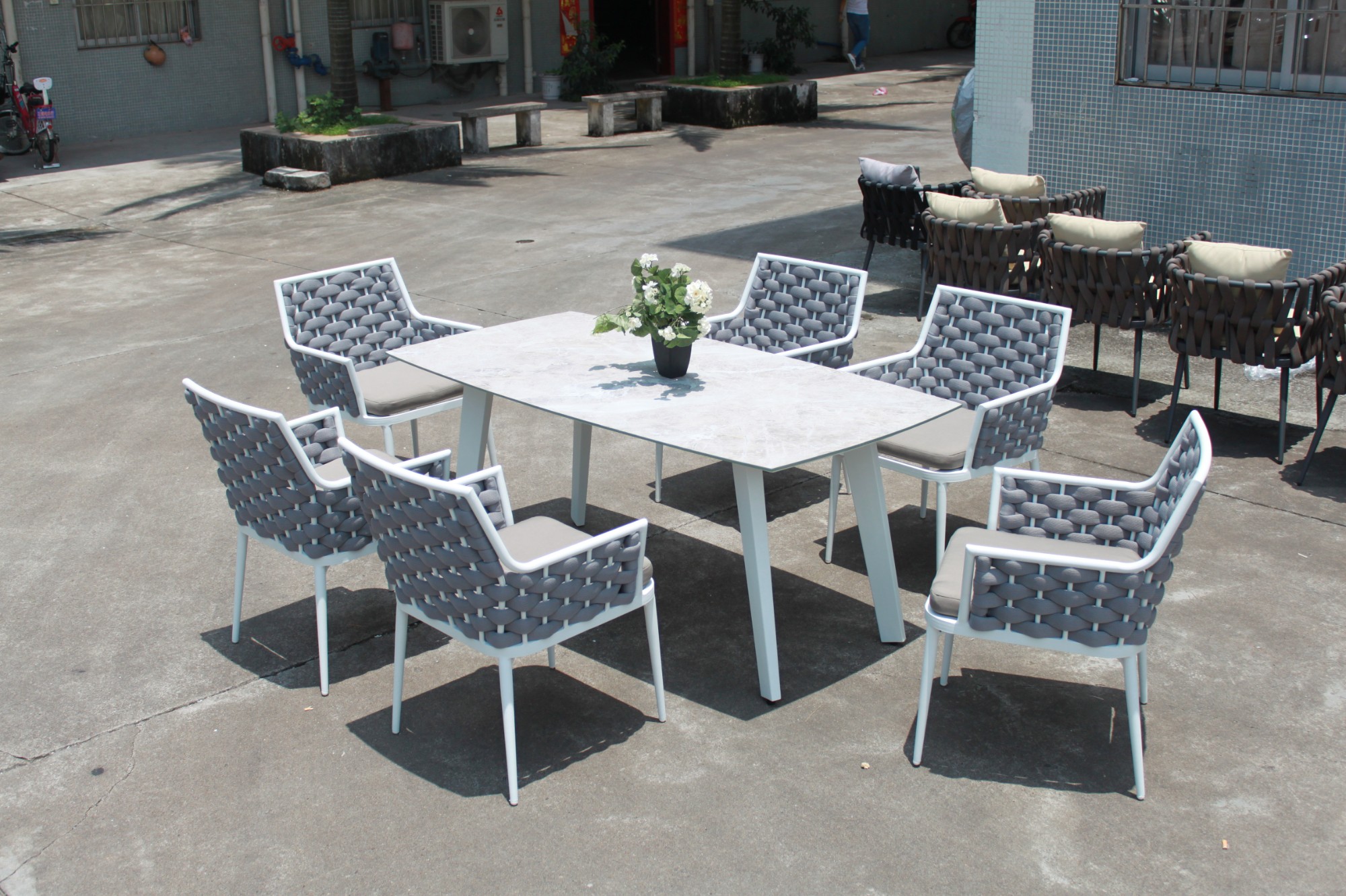Outdoor Rope Dining Table And Chairs