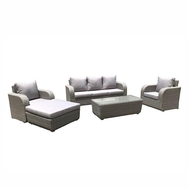 Set di divani angolari per mobili da esterno in rattan