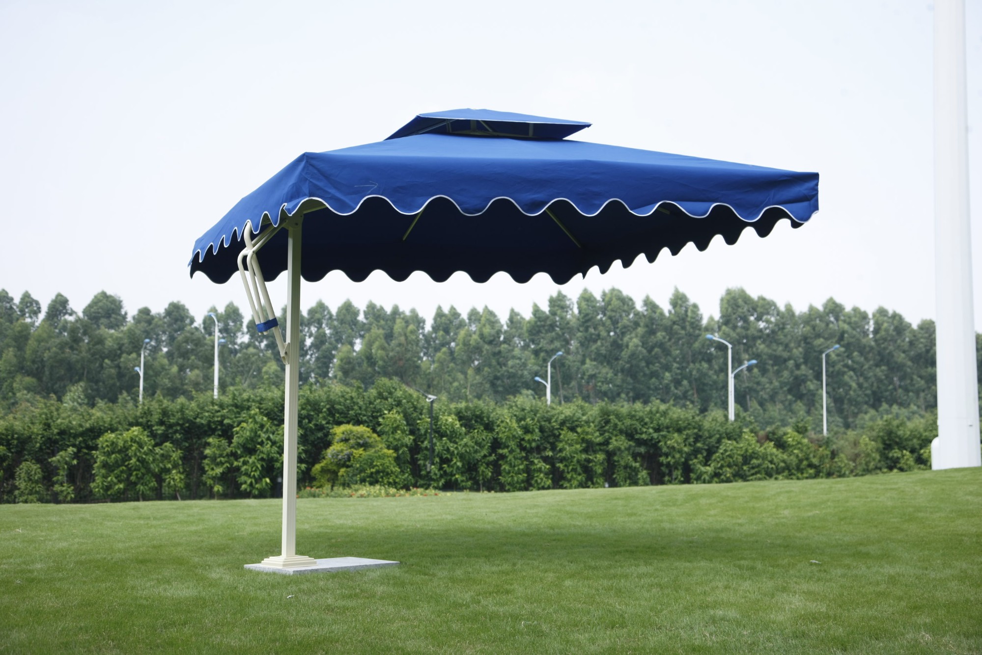 Parasol parapluie à double auvent de jardin, mobilier d'extérieur