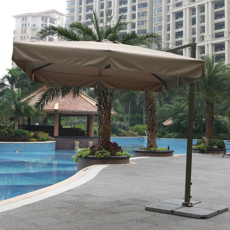 Outdoor Furniture Garden Double Canopy Umbrella Parasol