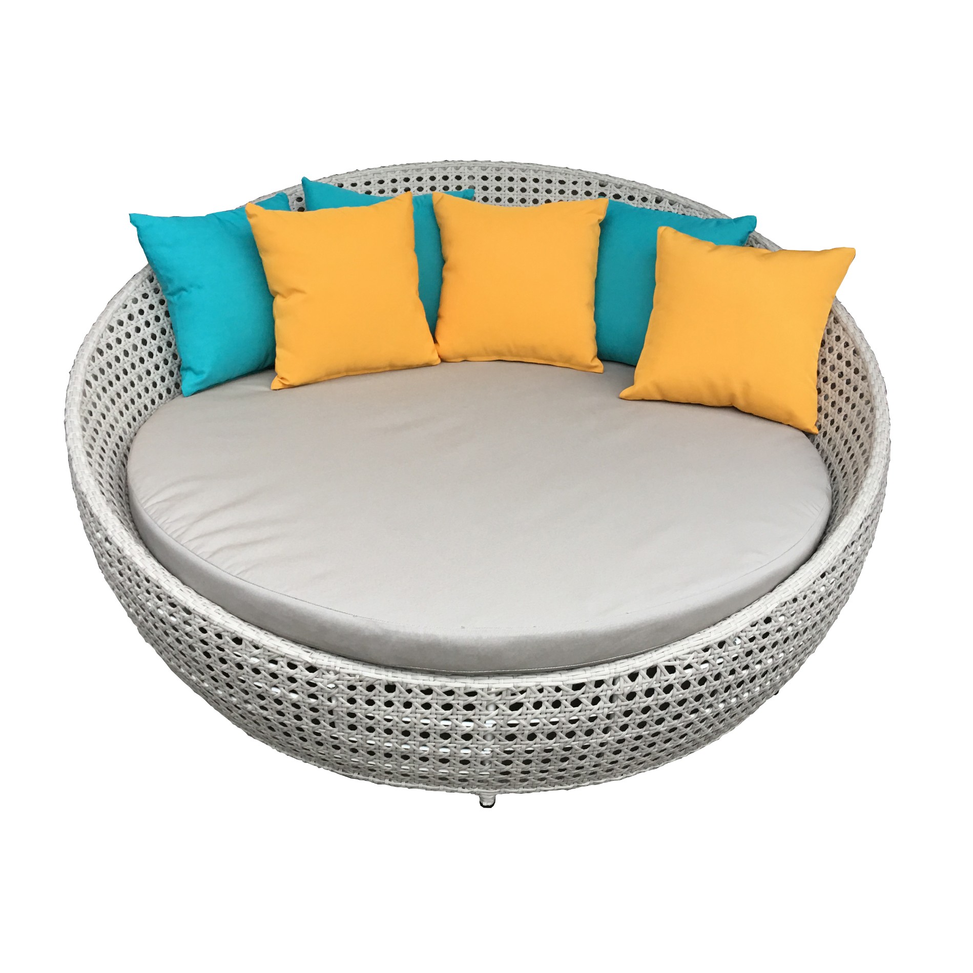 Outdoor wicker daybed / round daybed