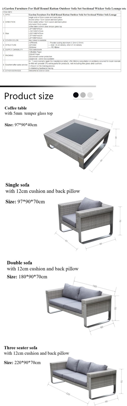 outdoor sofa garden furniture manufacturer