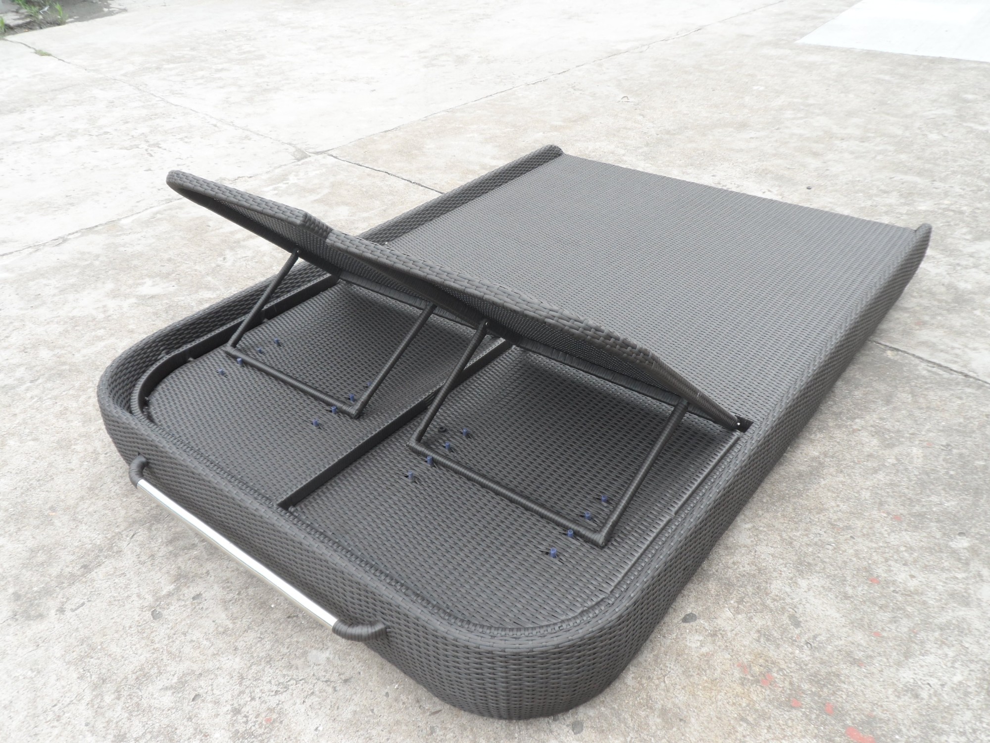 double rattan sun chaise lounger Manufacturers, double rattan sun chaise lounger Factory, Supply double rattan sun chaise lounger