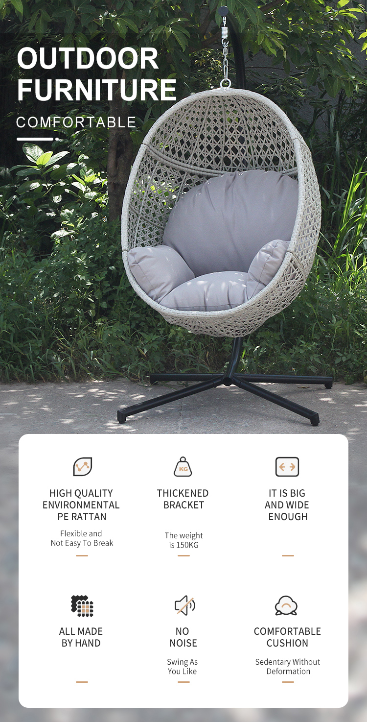 Supply Rattan Hanging Egg Chair Patio Swing Factory Quotes Oem