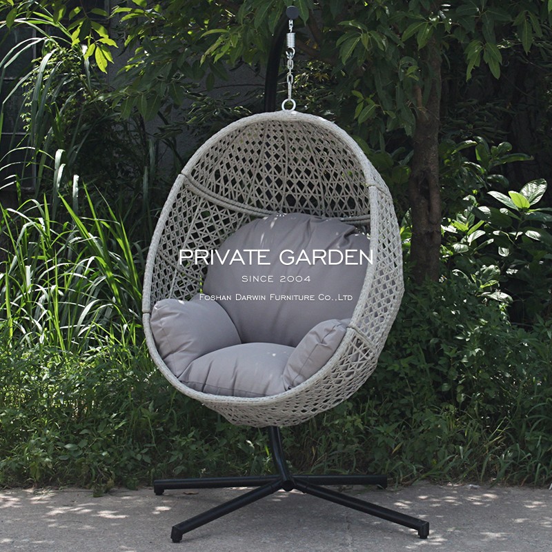 Outdoor KD Patio Swings Egg Hanging Chair