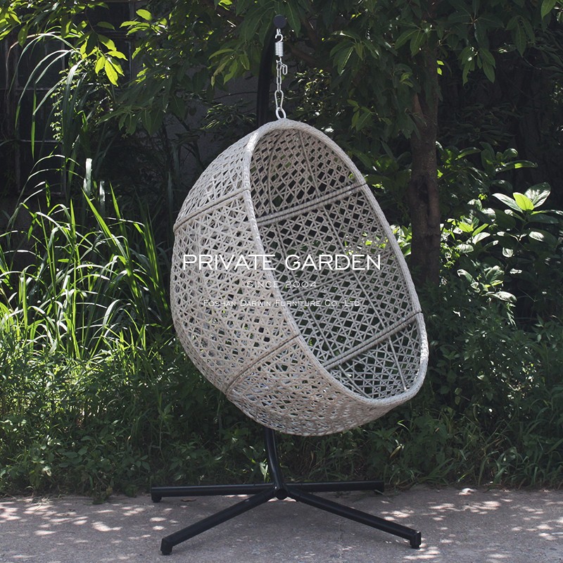 Cadeira suspensa de ovo de balanço de pátio externo