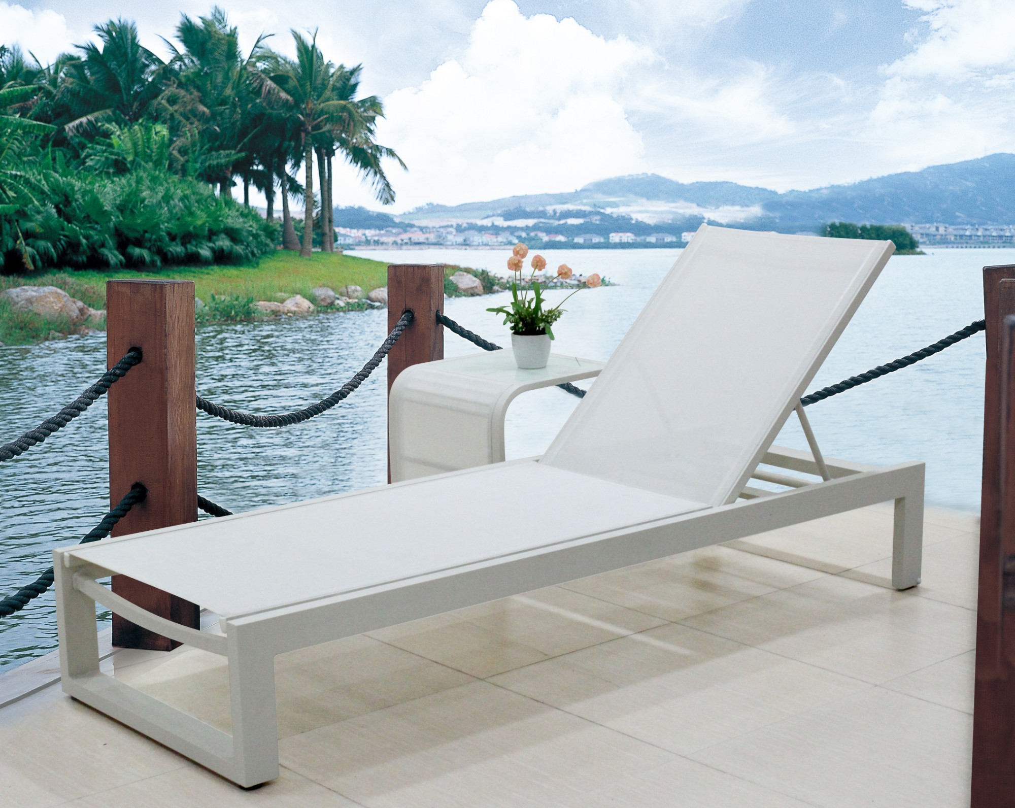 Sling Chaise Lounge Mobilier de terasă în aer liber