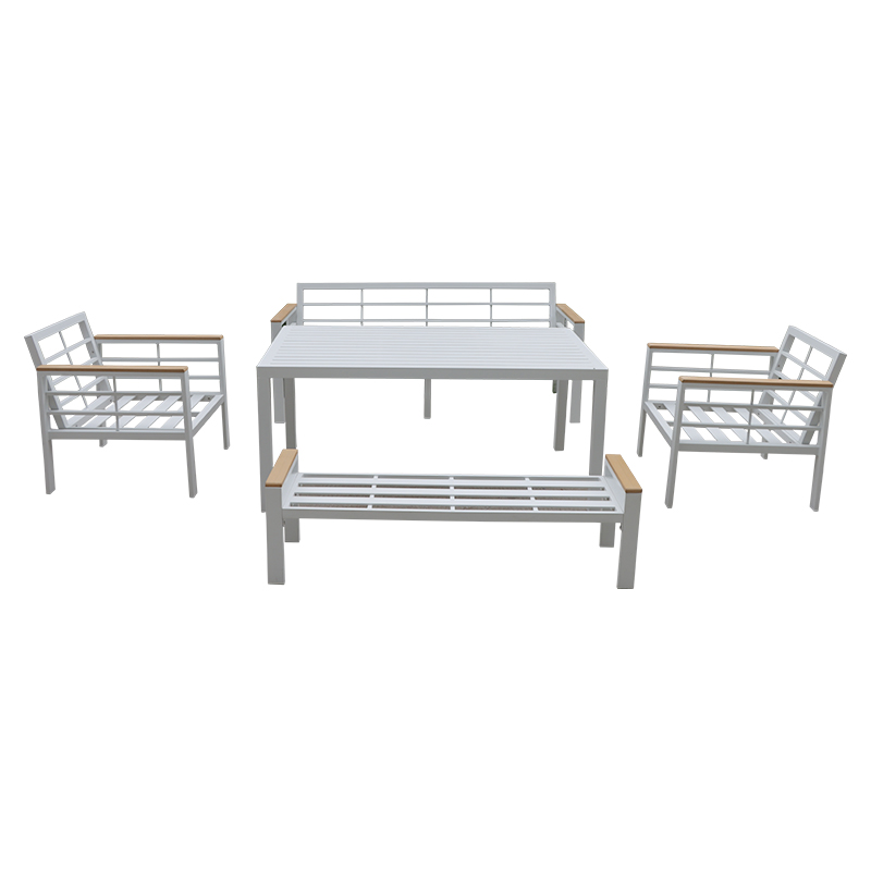 Set de canapele de grădină pentru mobilier din aluminiu acoperit cu putere