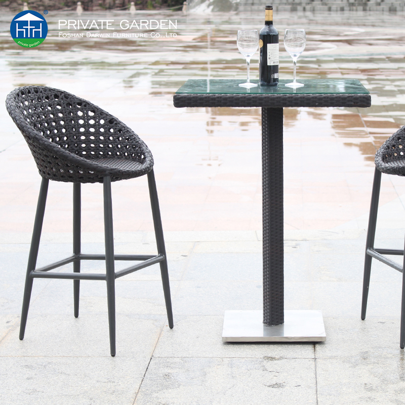 Outdoor-Tische und Stühle Barhocker-Set