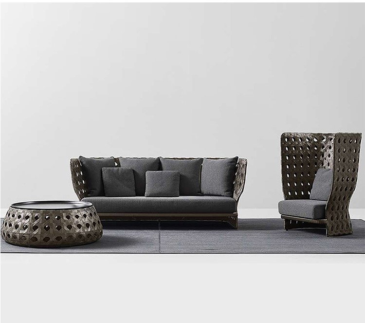móveis modernos de alta qualidade para sofás de jardim de vime