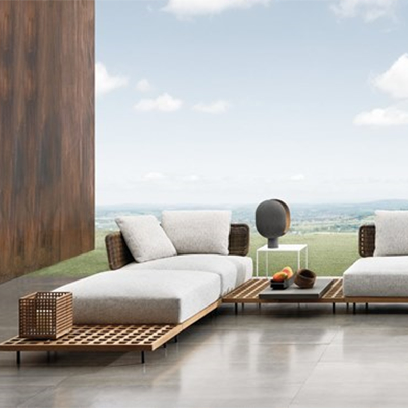 teak l shaped garden sofa furniture