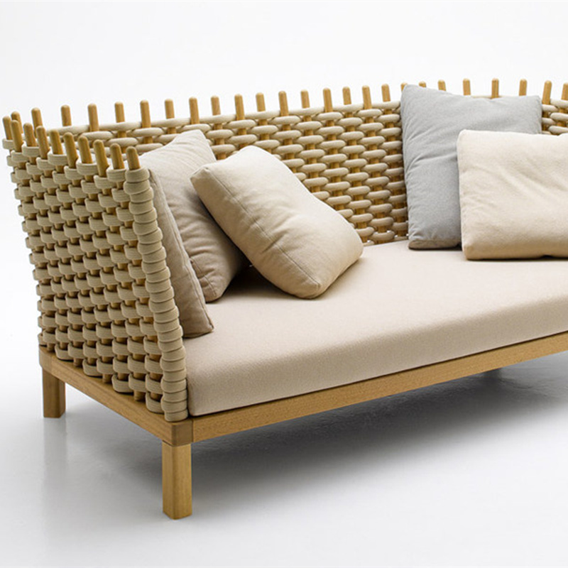 Wicker Outdoor Couch with Cushions