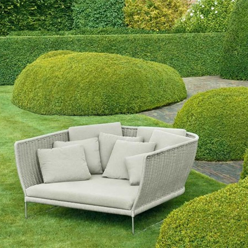 Sofá de esquina de muebles de jardín de alta calidad