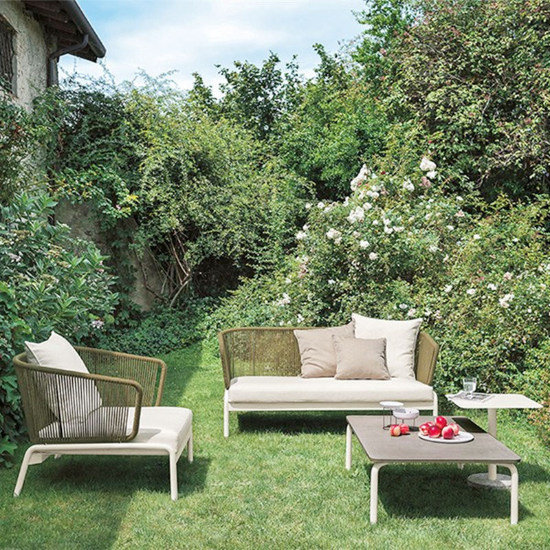 Outdoor-Möbel-Seil-Sofa-Set