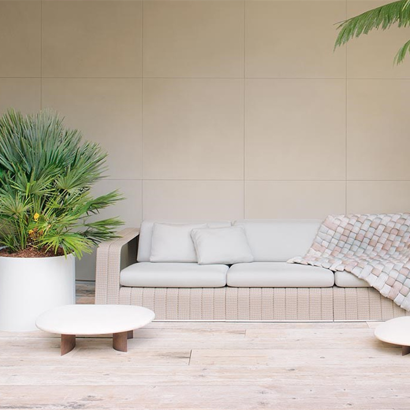 conjunto de sofás de tecido de design moderno ao ar livre
