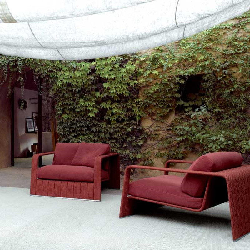 ensemble de canapé d'extérieur en tissu au design moderne