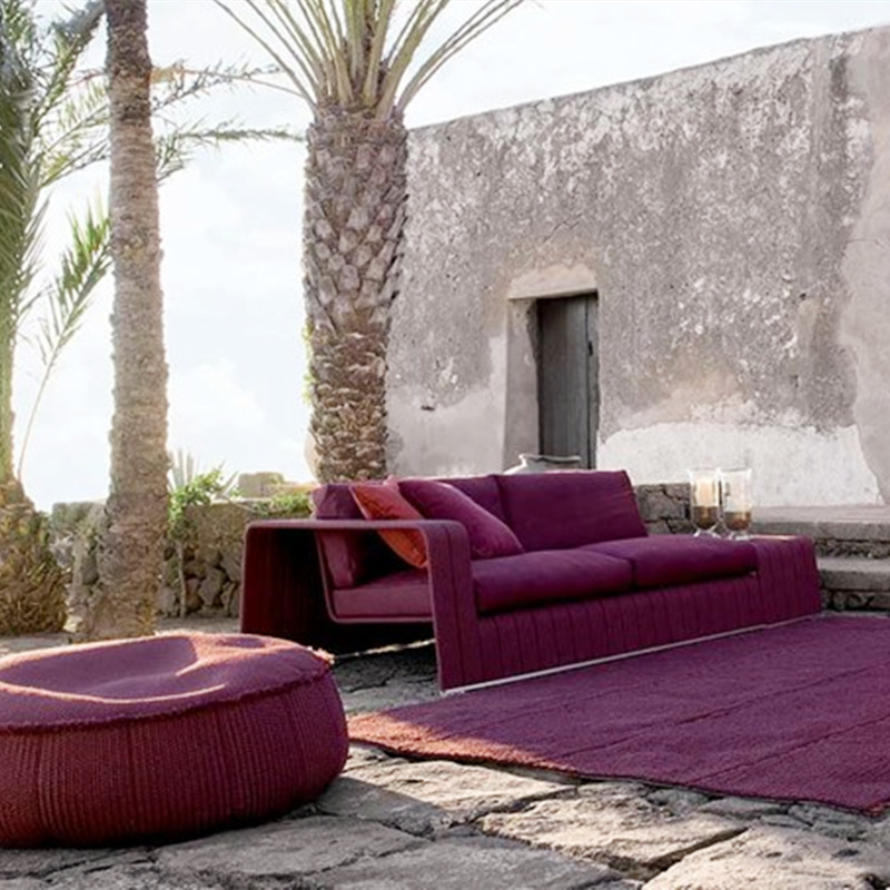 conjunto de sofás de exterior de tela de diseño moderno